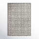 Lauring Geometric Handmade Tufted Wool Light Gray/Taupe/White Area Rug