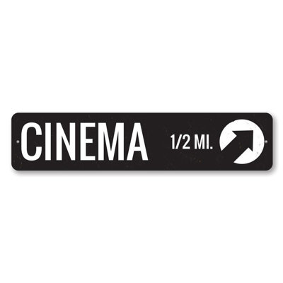 Enseigne cinéma personnalisée en aluminium
