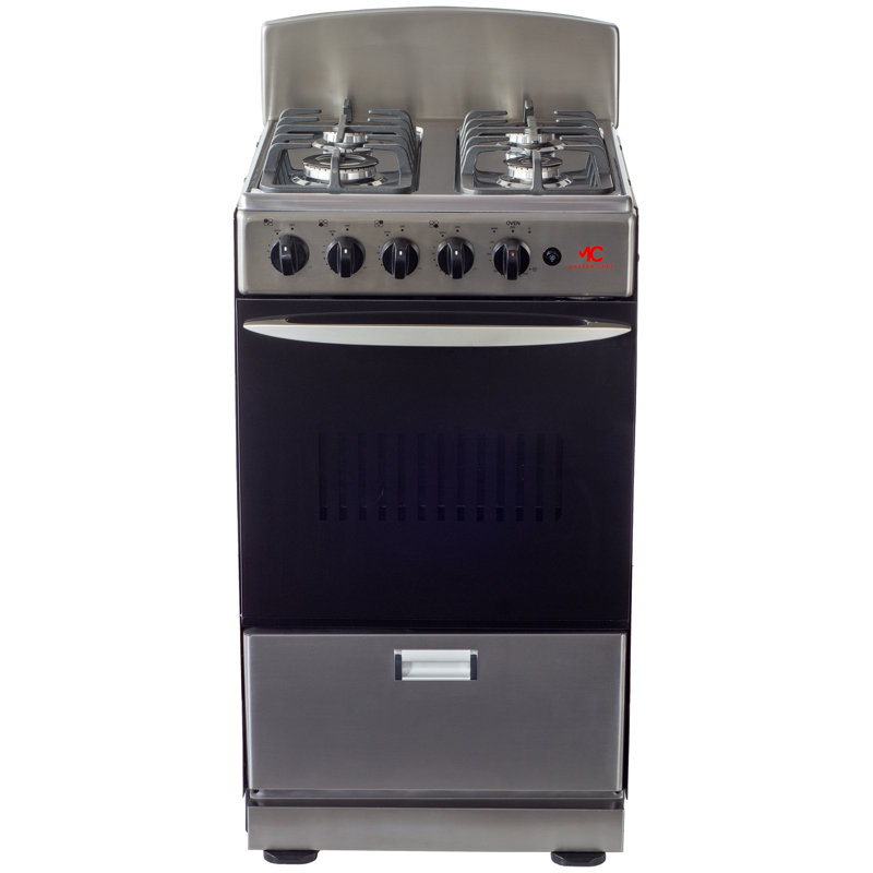 20" Freestanding Range With 2,4 Cft Oven Capacity - 4 Italian Sabaf Sealed Burners – R, Stainless Steel