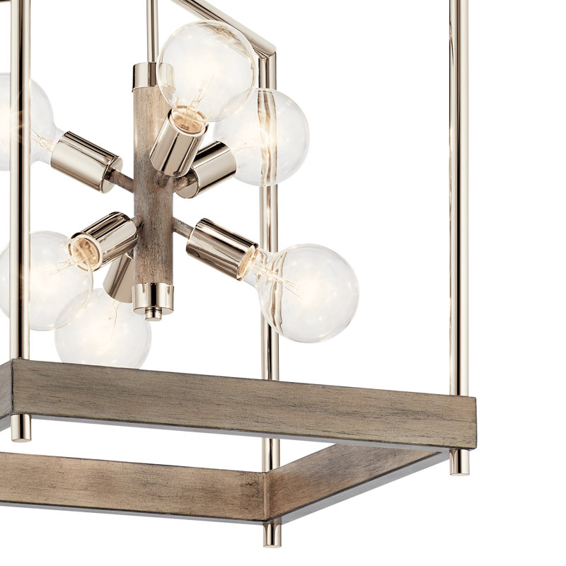 6 - Light Unique/Statement Pendant, Distressed Antique Gray