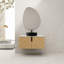 Meuble-lavabo moderne de 36 po avec figurine, lavabo d'art en céramique et assemblage de contreplaqué