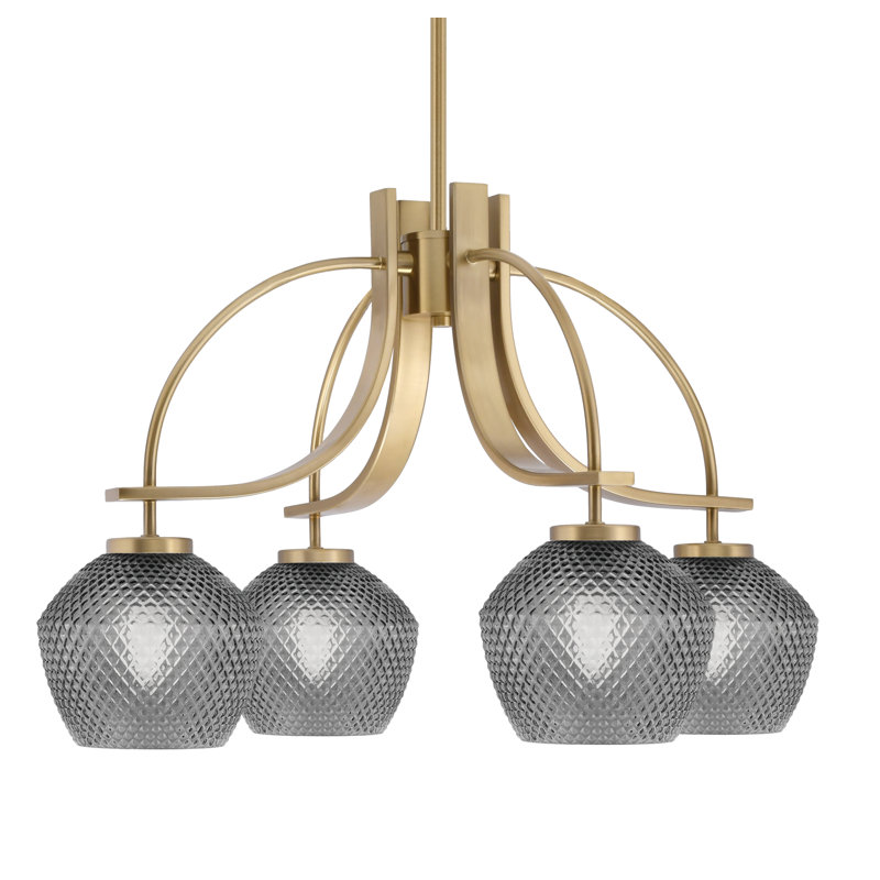Lustre Cavella Light, Laiton New Age, H 16 po x l 24,75 po x P 24,75 po, 4