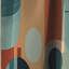 Bleu et orange, œuvre d'art minimaliste II - rideau occultant abstrait minimalisme - 1 panneaux-107537624