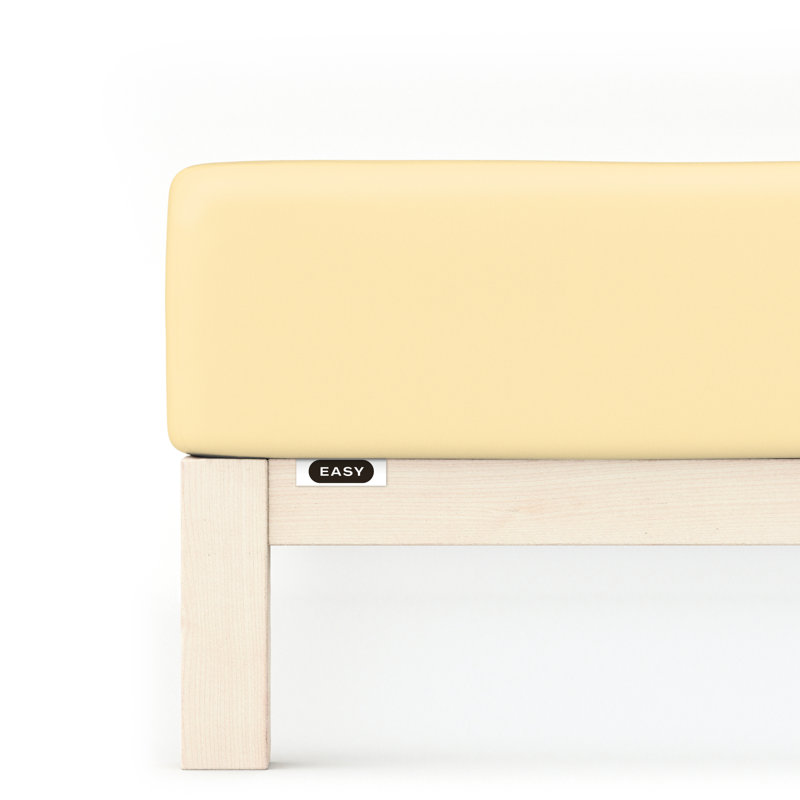 Jersey Elastane Fitted Sheet EASY, 100% Cotton, M 120 x 220cm - 130 x 220cm, Yellow Mid