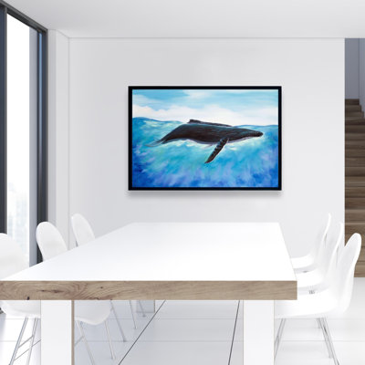 Baleine bleue, reproduction sur toile