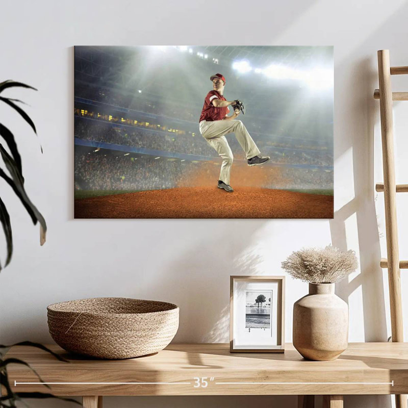 Sireci Baseball Pitcher Stance, 16" H x 24" W