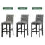 Tabouret de bar rembourré en bois, hauteur 71 cm (28 po), dossier bas-1069183686