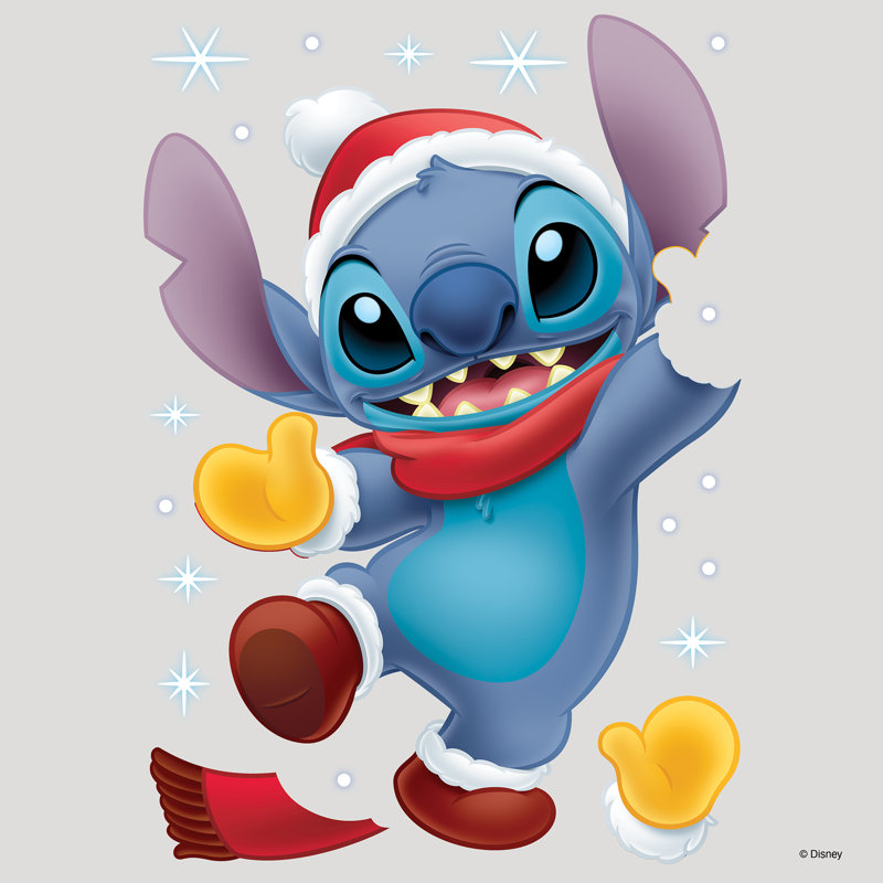 Décalcomanie murale Disney Santa Stitch