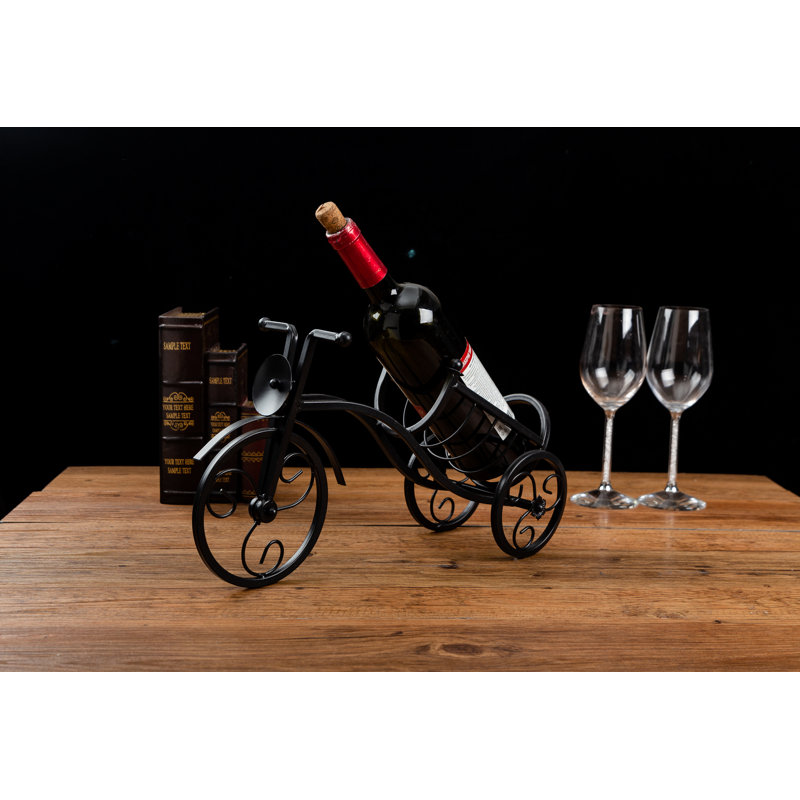 Jemmy 1 Bottle Tabletop Wine Bottle Rack, Black
