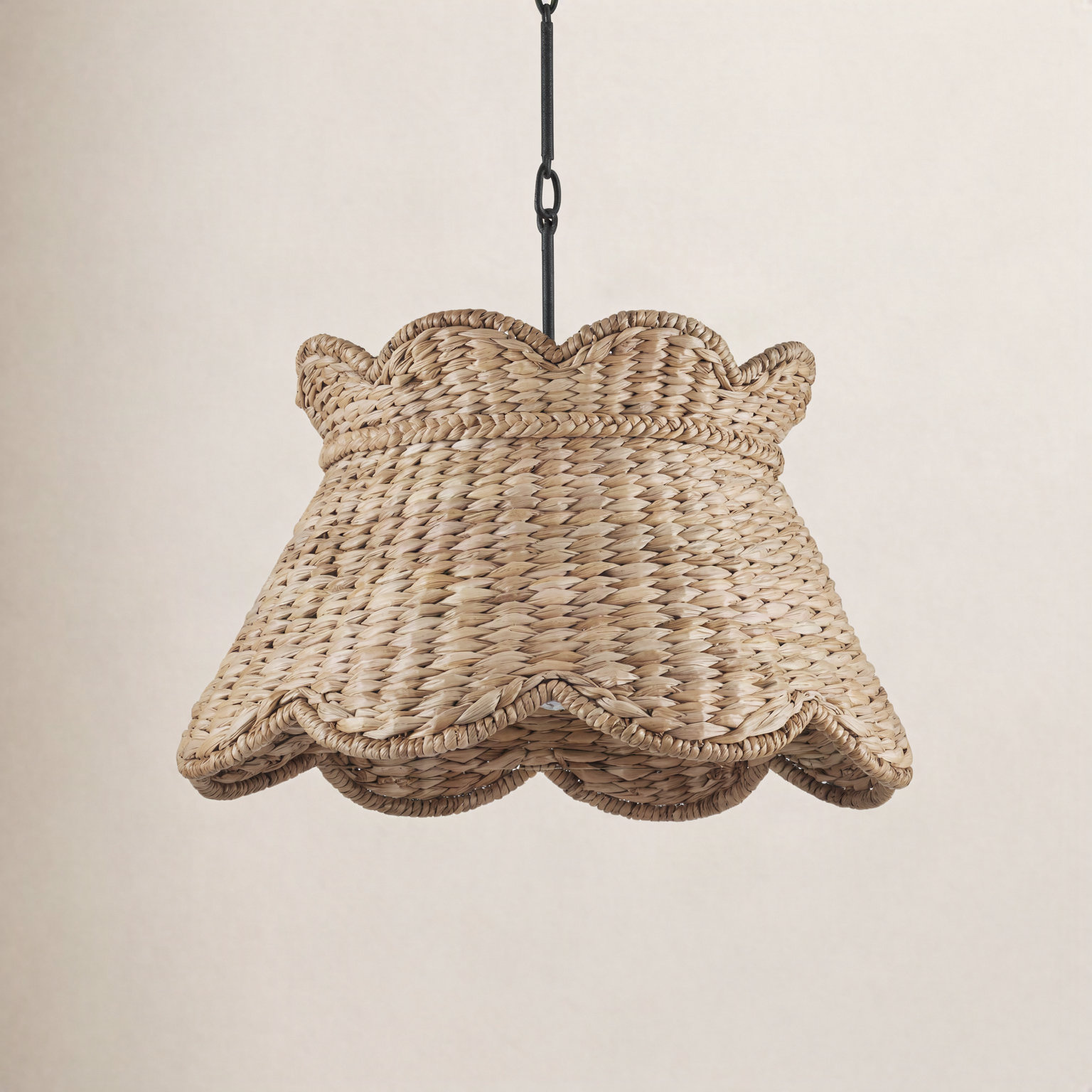 Single Light Wood Dimmable Pendant, 18.75" H x 24.25" W x 24.25" D