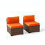 Ensemble de conversation modulaire d'extérieur en osier 7 pièces avec table de foyer d'extérieur Treyshun-554934441-574035256