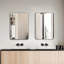 Miroir mural argenté de 24 po x 32 po pour salle de bain - Verre trempé, rouille, cadre facile à installer, alliage rouille 4 mm, film incassable-1630986775-1630986772