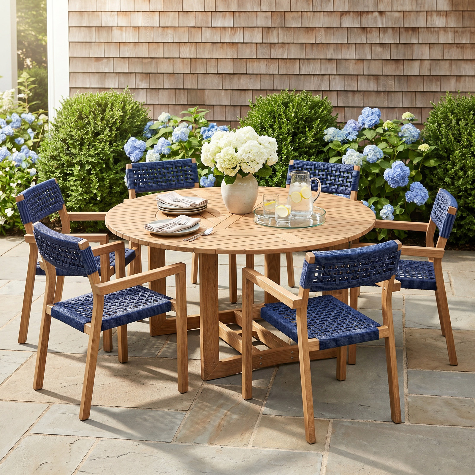 Fleur 63" Eucalyptus Patio Dining Set