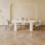 Ensemble de table de salle à manger 70,86 "moderne rectangulaire blanc crème avec 4 chaises pour la cuisine, le bar et le salon-609998222-629389924