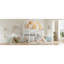 Lit double superposé de style maisonnette avec glissoire à baldaquin et bibliothèque intégrée en bois massif finition blanche-129428089