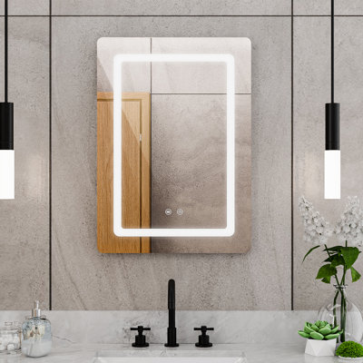 Miroir rectangulaire lumineux H 28 po x l 20 po Brilliance
