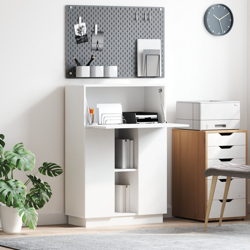Writing Desk Engineered Wood Large, White