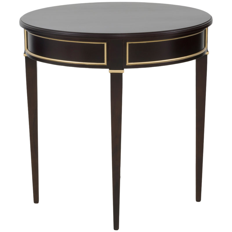 Linea Round End Table in Café Mocha, Café Mocha