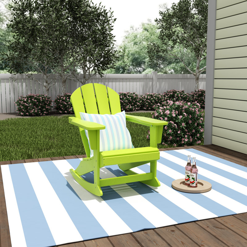 Chaise Adirondack berçante en PEHD Laguna, Limette