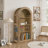 4-Tier Arched Storage Bookcase with Open Display Storage Shelf for Living Room,-1823357138
