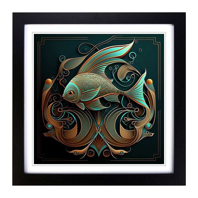 Single Picture Frame Print on Wood, Black