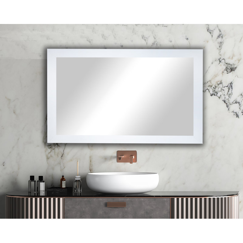 Miroir de salle de bain, 33 po x 48 po, Blanc