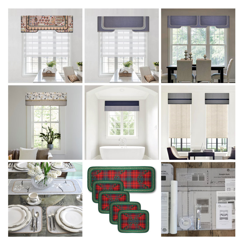DIY No-Sew Straight Cornice Valance Kit for Custom Window Treatments