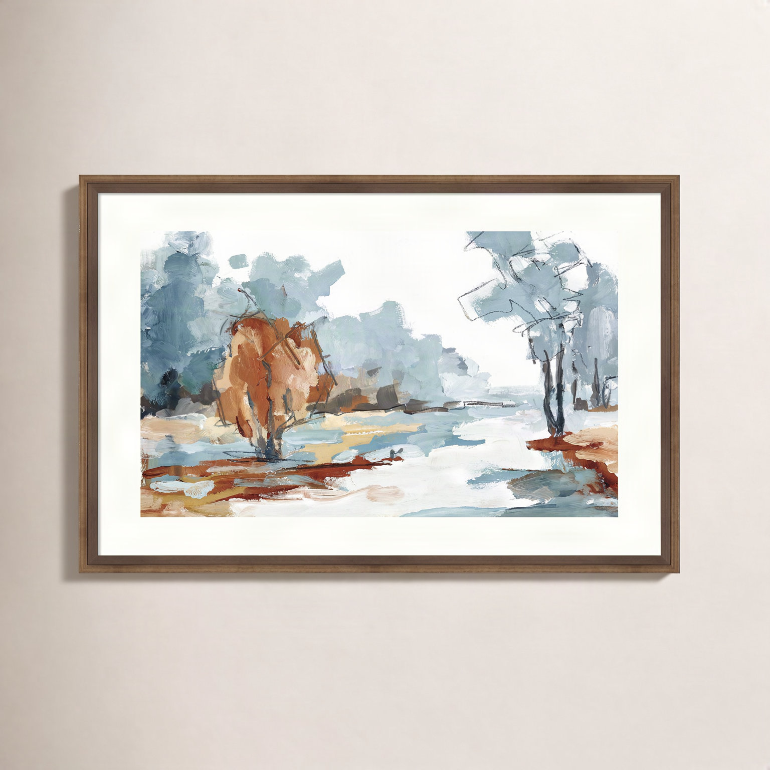 Forest Backroads VI Print, Bronze Framed Paper, 27" H x 37" W