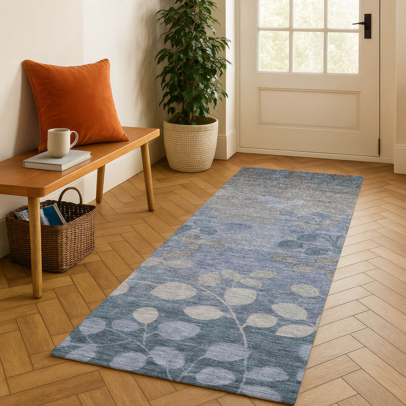 Premium Machine Washable Farolt AMF1900 Floral Rug, Runner 2'3" x 7'6"