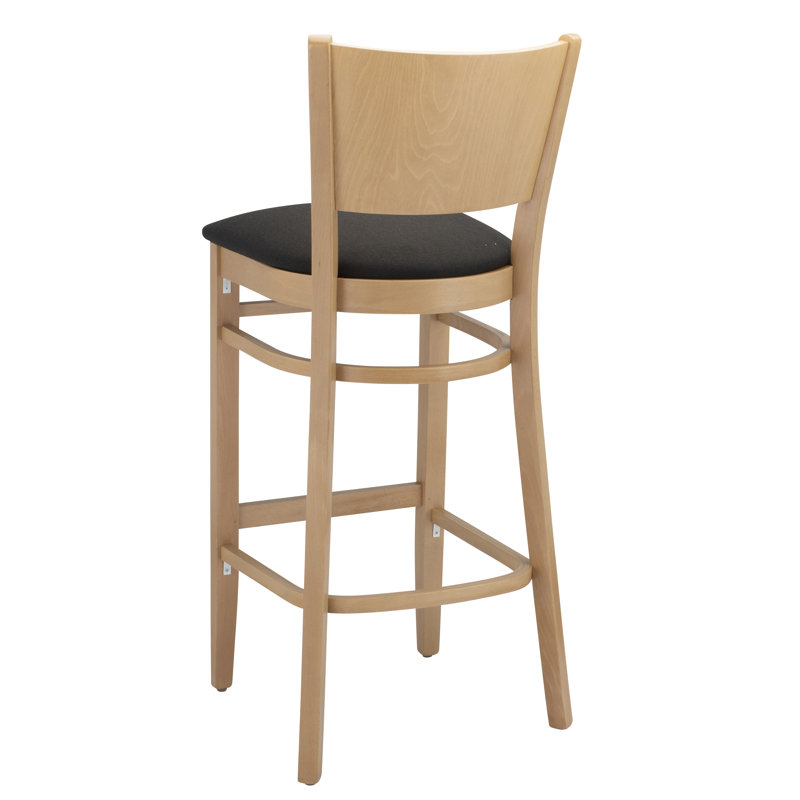 Tabouret de comptoir bar & Calina, Naturel, Tabouret de bar (assise de 30 po de hauteur), Noir