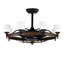 Ventilateur de plafond 33 pouces avec télécommande Dia, moteur à courant continu, 6 vitesses, 3 pales pour la salle à manger, l'entrée, la cuisine, le grain de bois