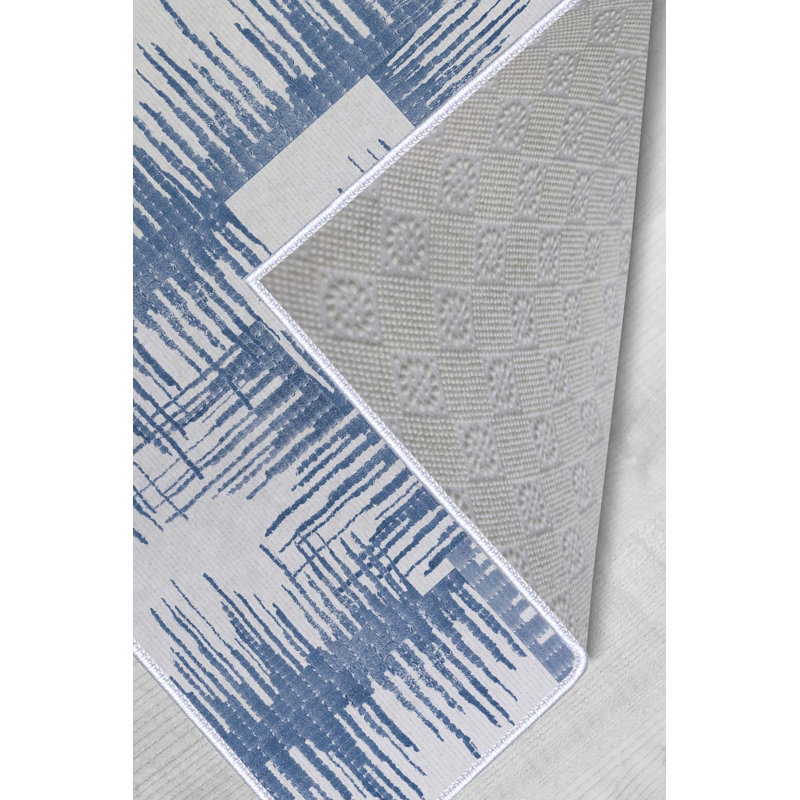 Stylish Hall Carpet (2.6 x 4.9 ft), 100% Polyester, 650 g/m² | Antibacterial, Non-Slip Underside, 0.3 in Pile Height | Machine Washable, 3D Digital Printing | Perfect for Entryway, Living Room, and Bedroom Décor