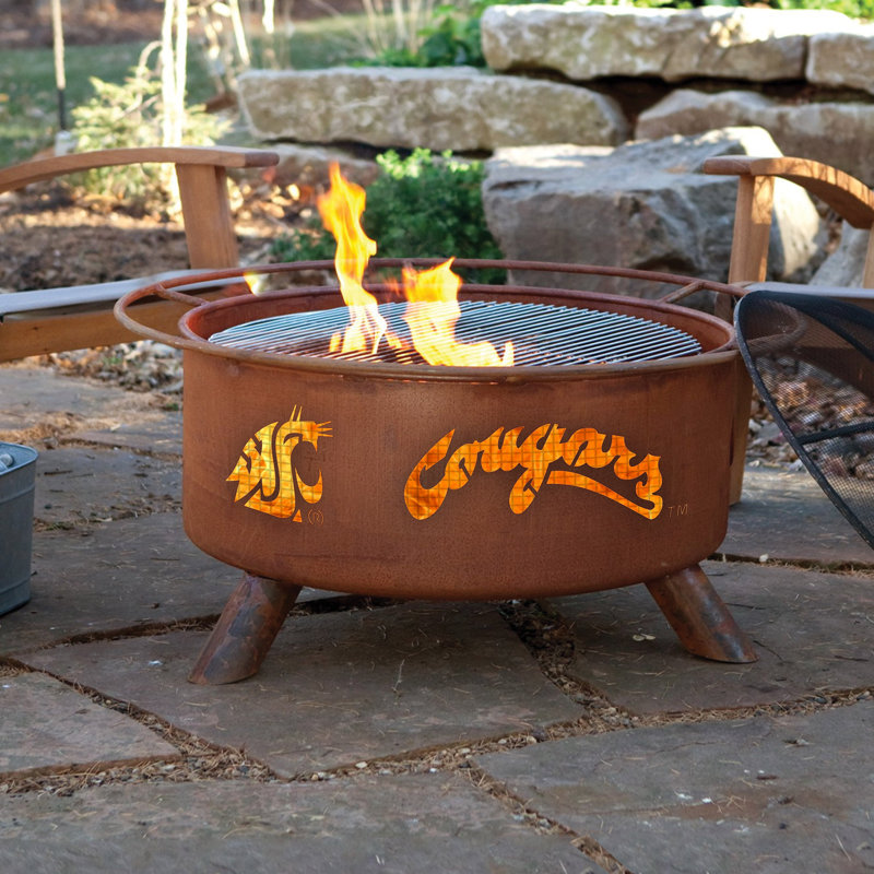 Collegiate Series Round Steel Fire Pit, Washington State