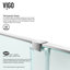 Porte de douche coulissante sans cadre avec verre transparent 3/8 po l 60-62 po x H 73 po Ryland-14229187