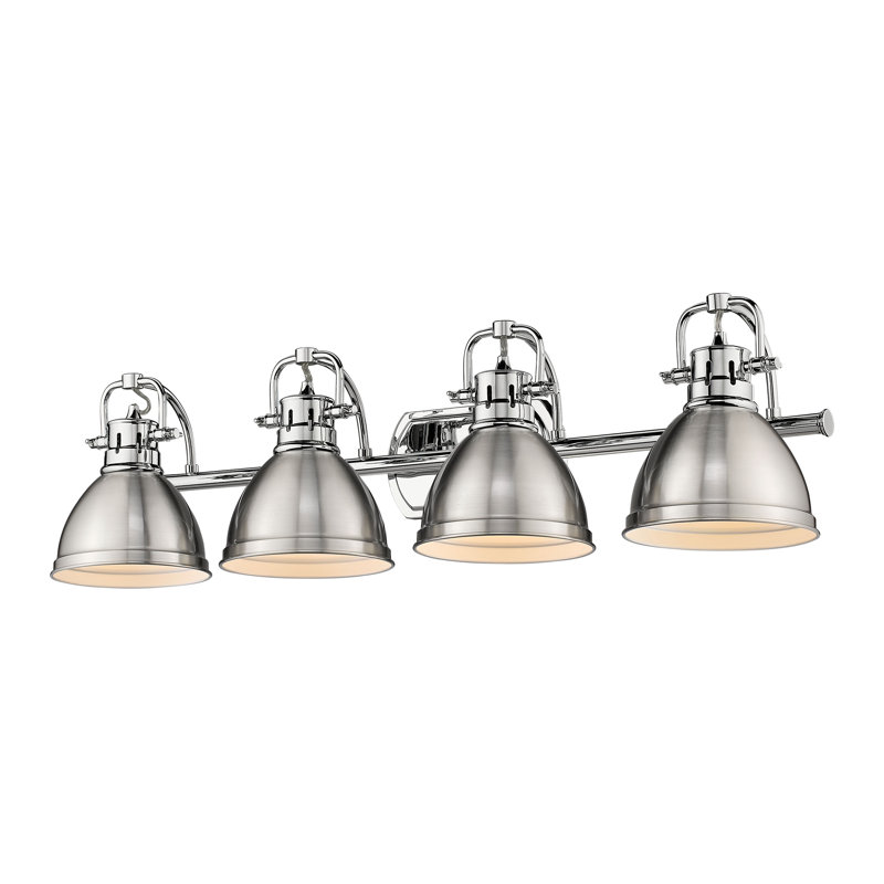 Éclairage pour salle de bain 4 lumières Calico, Étain, Chrome