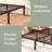 Pruneda Heavy Duty Metal Platform Rounded Edge Bed Frame with Steel Slats Easy Assembly-2018114369