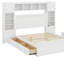 Grand lit en bois avec armoire, tablette et prises, lit gigogne simple TG-36604631