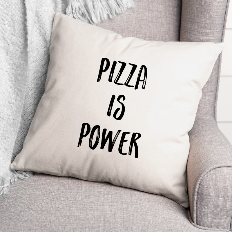 Coussin Pizza Is Power, 16 po x 1 po