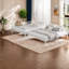 Lits superposés Queen gain de place, métal blanc, style ferme moderne-573565417