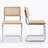 Marlow 18.1" H Mid-Century Modern Cantilever Dining Chair with Cane Back and Seat, Metal Frame-662924843