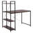 Computer Desk With 4 Tier Shelves - 47.6'' Multi Level Writing Study Table With Bookshelves Modern Steel Frame Wood Desk Compact Home Office Workstation (Natural Brown)
