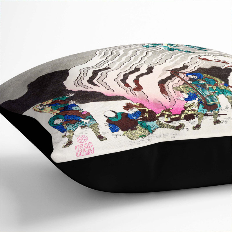 Square Cushion, Black, 55cm H x 55cm W x 20cm D
