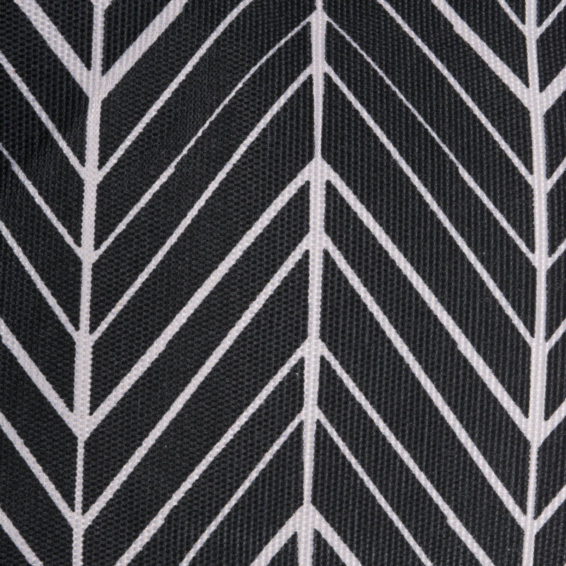 POLYESTER BIN HERRINGBONE BLACK ROUND MEDIUM 12x15x15