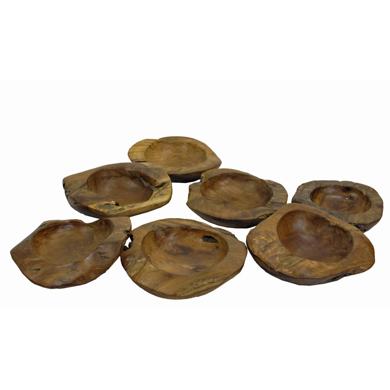 Solid Wood Decorative Bowl