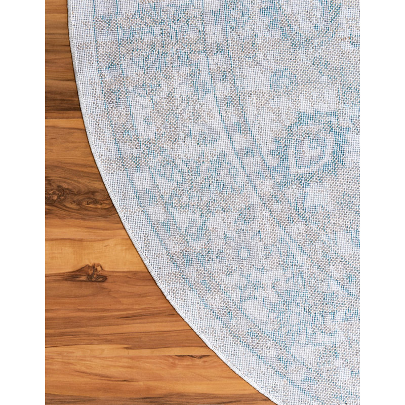 Dota Floral Indoor Rug, Round 7'10"