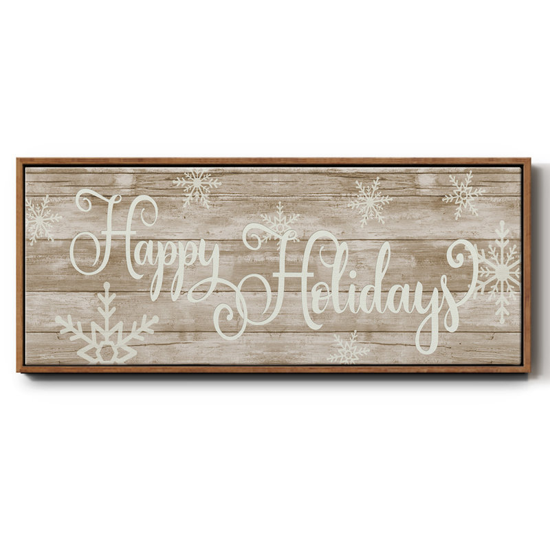 Happy Holidays- Framed Canvas
