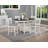 1Pc Casual Counter Height Kitchen 18" Extendable Leaf Storage Table Pedestal Base Design Wooden Dining Room Two-Tone Finish-1293284653