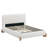 Elegant Boucle Upholstered Bed, Luxurious and Comfortable Full-Size Bedroom Centerpiece in White-2110275319