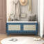 Banc d'entrée en rotin avec rangement Boho-1046069406