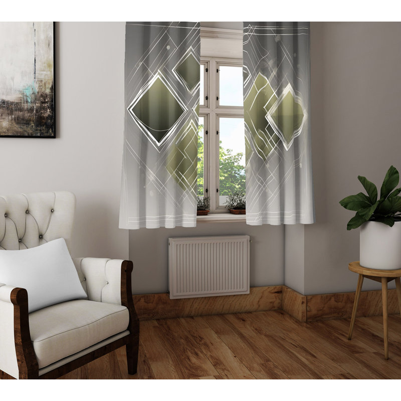 Semi Sheer Curtain Pair, 40" W x 61" L